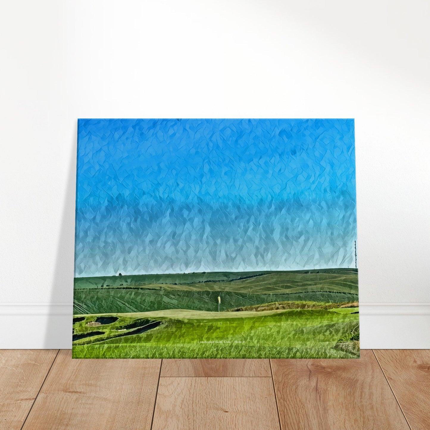 Landmand Golf Club - Hole 8 - Oil Painting Canvas Print - Golf Wall Art