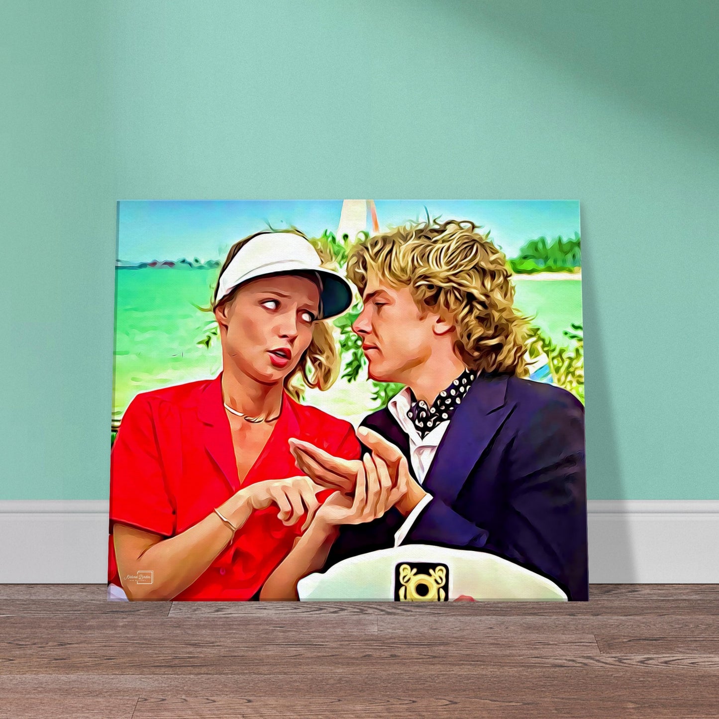 Lacey Underall and Danny Noonan Compare Skin Notes - Caddyshack Art - Golf Wall Art