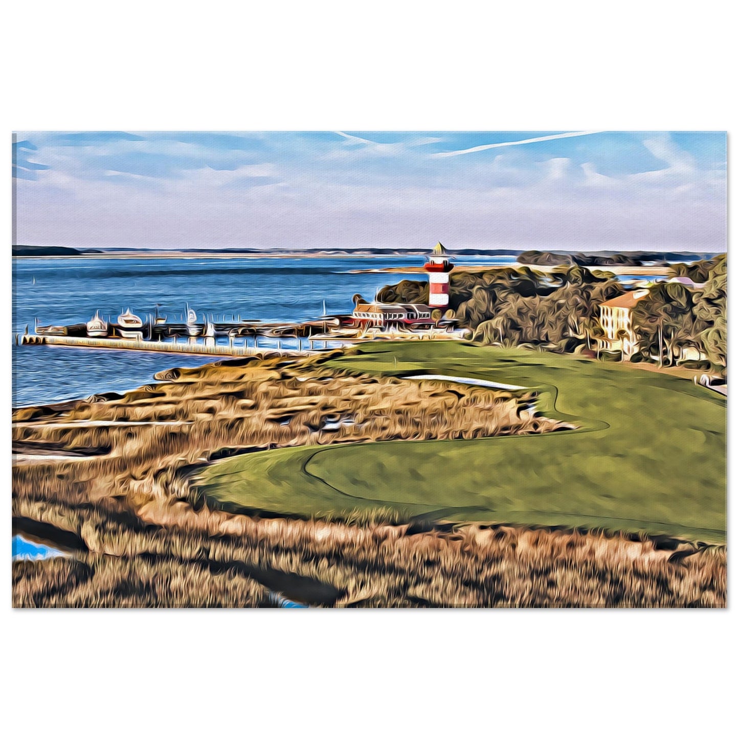 Harbour Town Golf Links 18th hole view golf wall art